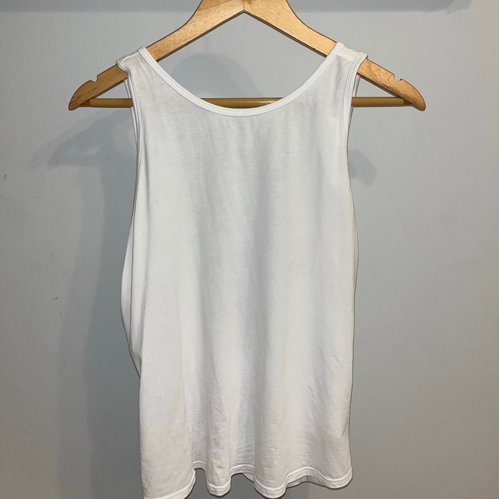 Lululemon white tank - open back with tie